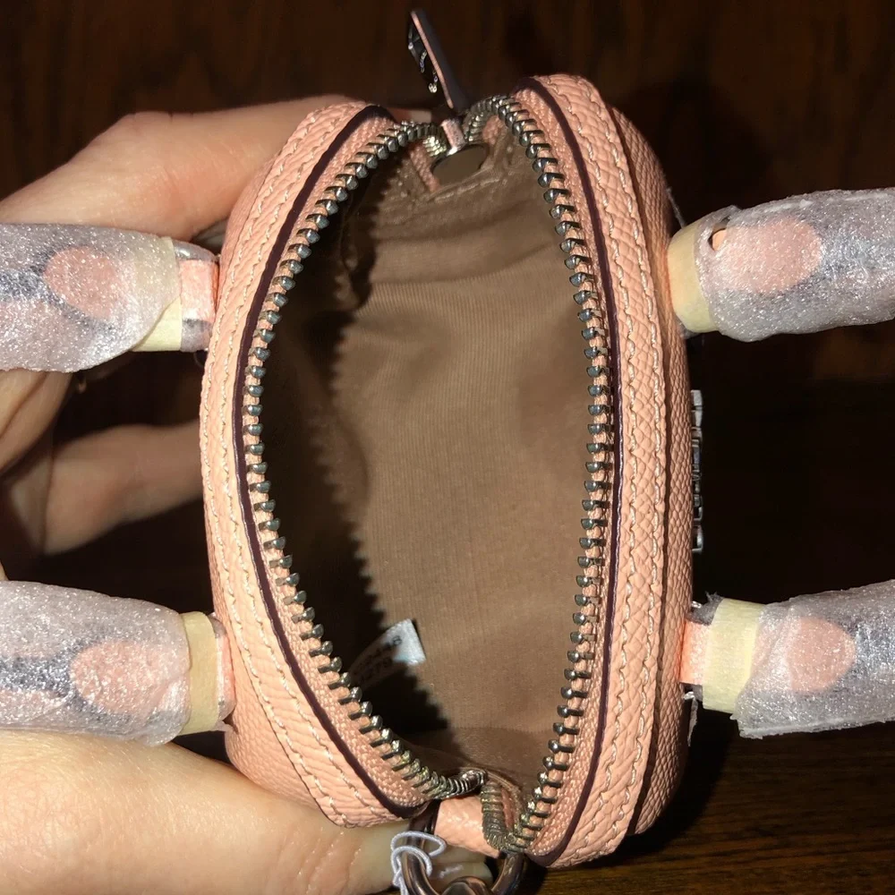 NWT-Coach-Mini Rowan Satchel Bag Charm/Keychain-Light Blush/Silver-$138 - Picture 11 of 12